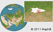 Satellite Location Map of Pritobolnyi, highlighted parent region