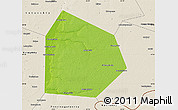 Physical Map of Pritobolnyi, shaded relief outside