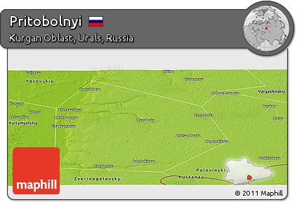 Physical Panoramic Map of Pritobolnyi