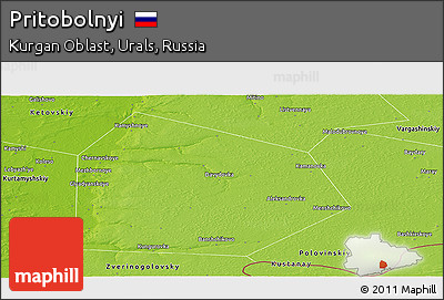 Physical Panoramic Map of Pritobolnyi