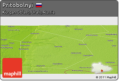 Physical Panoramic Map of Pritobolnyi