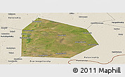 Satellite Panoramic Map of Pritobolnyi, shaded relief outside