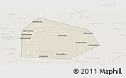 Shaded Relief Panoramic Map of Pritobolnyi, lighten