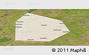 Shaded Relief Panoramic Map of Pritobolnyi, satellite outside