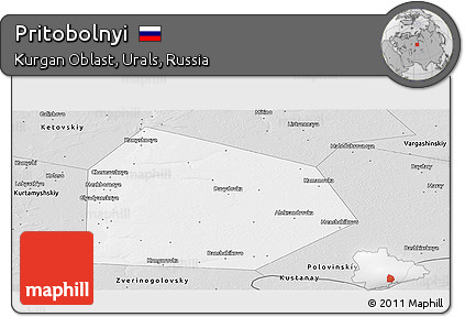 Silver Style Panoramic Map of Pritobolnyi