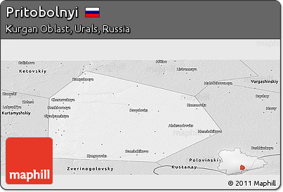 Silver Style Panoramic Map of Pritobolnyi