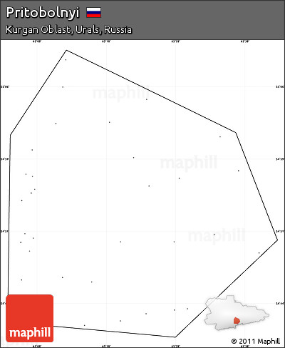 Blank Simple Map of Pritobolnyi, cropped outside, no labels