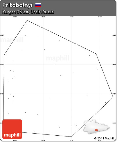 Blank Simple Map of Pritobolnyi, cropped outside, no labels