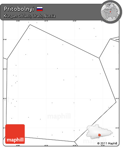 Blank Simple Map of Pritobolnyi, no labels