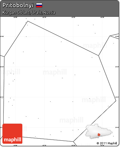 Blank Simple Map of Pritobolnyi, no labels