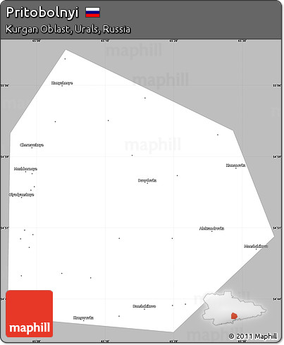 Gray Simple Map of Pritobolnyi, single color outside