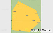 Savanna Style Simple Map of Pritobolnyi, single color outside