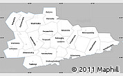 Gray Simple Map of Kurgan Oblast, single color outside