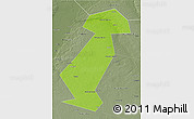 Physical 3D Map of Vargashinskiy, semi-desaturated