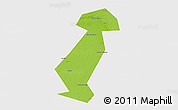 Physical 3D Map of Vargashinskiy, single color outside