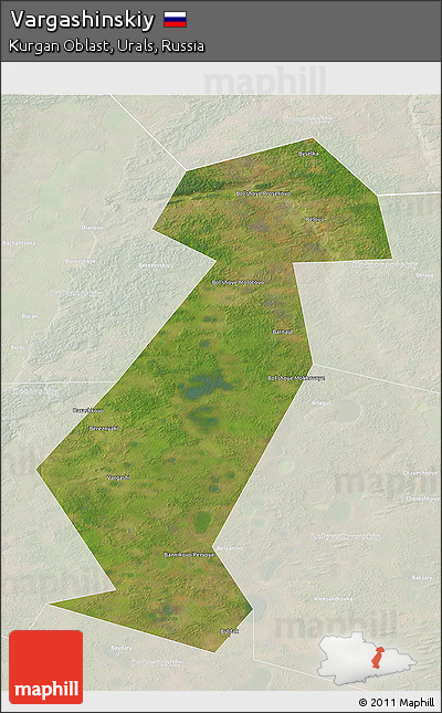 Satellite 3D Map of Vargashinskiy, lighten