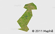 Satellite 3D Map of Vargashinskiy, single color outside