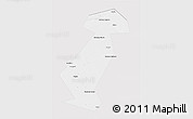 Silver Style 3D Map of Vargashinskiy, single color outside