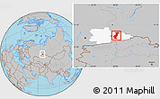 Gray Location Map of Vargashinskiy, highlighted parent region