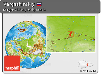 Physical Location Map of Vargashinskiy