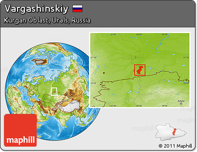 Physical Location Map of Vargashinskiy