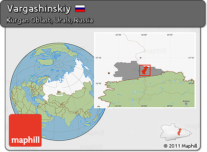 Savanna Style Location Map of Vargashinskiy, highlighted country, highlighted parent region