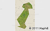 Satellite Map of Vargashinskiy, shaded relief outside