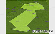 Physical Panoramic Map of Vargashinskiy, darken
