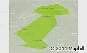 Physical Panoramic Map of Vargashinskiy, lighten, semi-desaturated