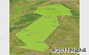 Physical Panoramic Map of Vargashinskiy, satellite outside