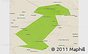 Physical Panoramic Map of Vargashinskiy, shaded relief outside