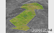 Satellite Panoramic Map of Vargashinskiy, desaturated