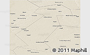 Shaded Relief Panoramic Map of Vargashinskiy