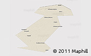 Shaded Relief Panoramic Map of Vargashinskiy, single color outside
