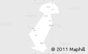 Silver Style Simple Map of Vargashinskiy, single color outside