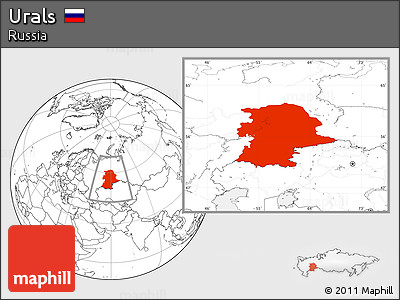 Blank Location Map of Urals