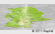 Physical Panoramic Map of Urals, lighten, desaturated