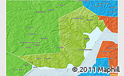 Physical 3D Map of Chastinskiy, political outside