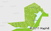 Physical 3D Map of Chastinskiy, single color outside