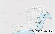 Silver Style 3D Map of Chastinskiy, single color outside
