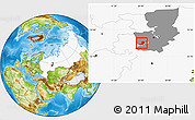 Physical Location Map of Chastinskiy, highlighted country, highlighted parent region