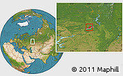 Satellite Location Map of Chastinskiy