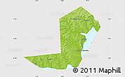 Physical Map of Chastinskiy, cropped outside