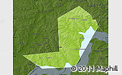 Physical Map of Chastinskiy, darken