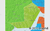 Physical Map of Chastinskiy, political outside