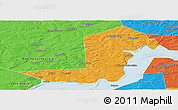 Political Panoramic Map of Chastinskiy