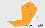 Political Simple Map of Chastinskiy, single color outside