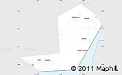 Silver Style Simple Map of Chastinskiy, single color outside