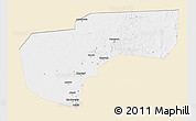 Classic Style 3D Map of Cherdynskiy, single color outside