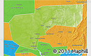 Physical 3D Map of Cherdynskiy, political outside